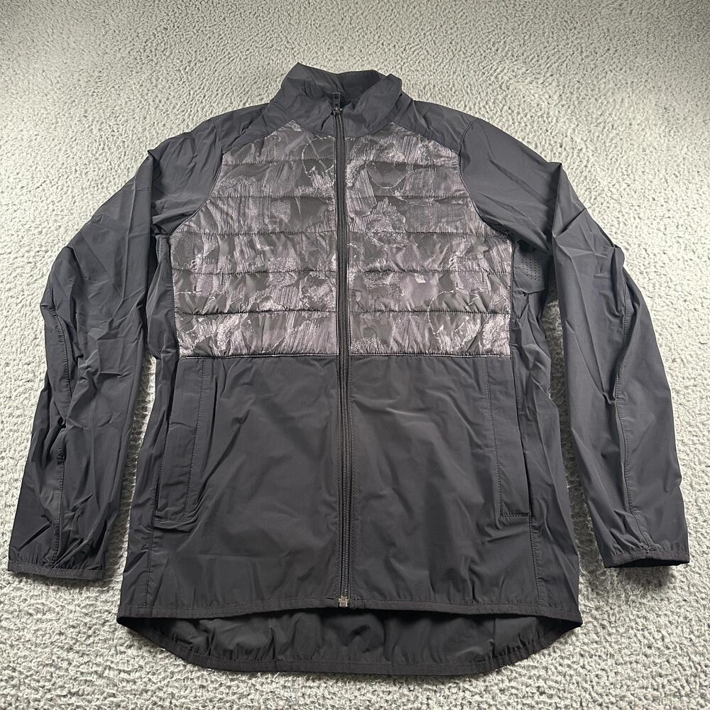 J.Lindeberg M Season Hybrid Jacket Mens M Black Camo Puffer Primaloft Golf